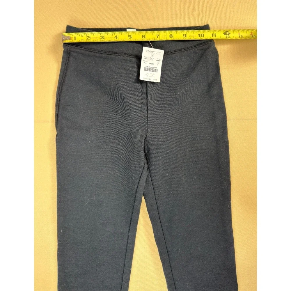 NWT Crewcuts J.Crew Girls‎ Cozy Leggings Black Size 8